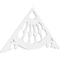Ekena Millwork Pitch Wagon Wheel Architectural Grade PVC Gable Pediment, 48"W x 24"H x 1"P (12/12) GPP048X024X100WAG - alternate 1
